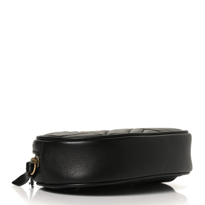 Gucci Calfskin Matelasse GG Marmont Belt Bag 95 38 Black 4 of 11