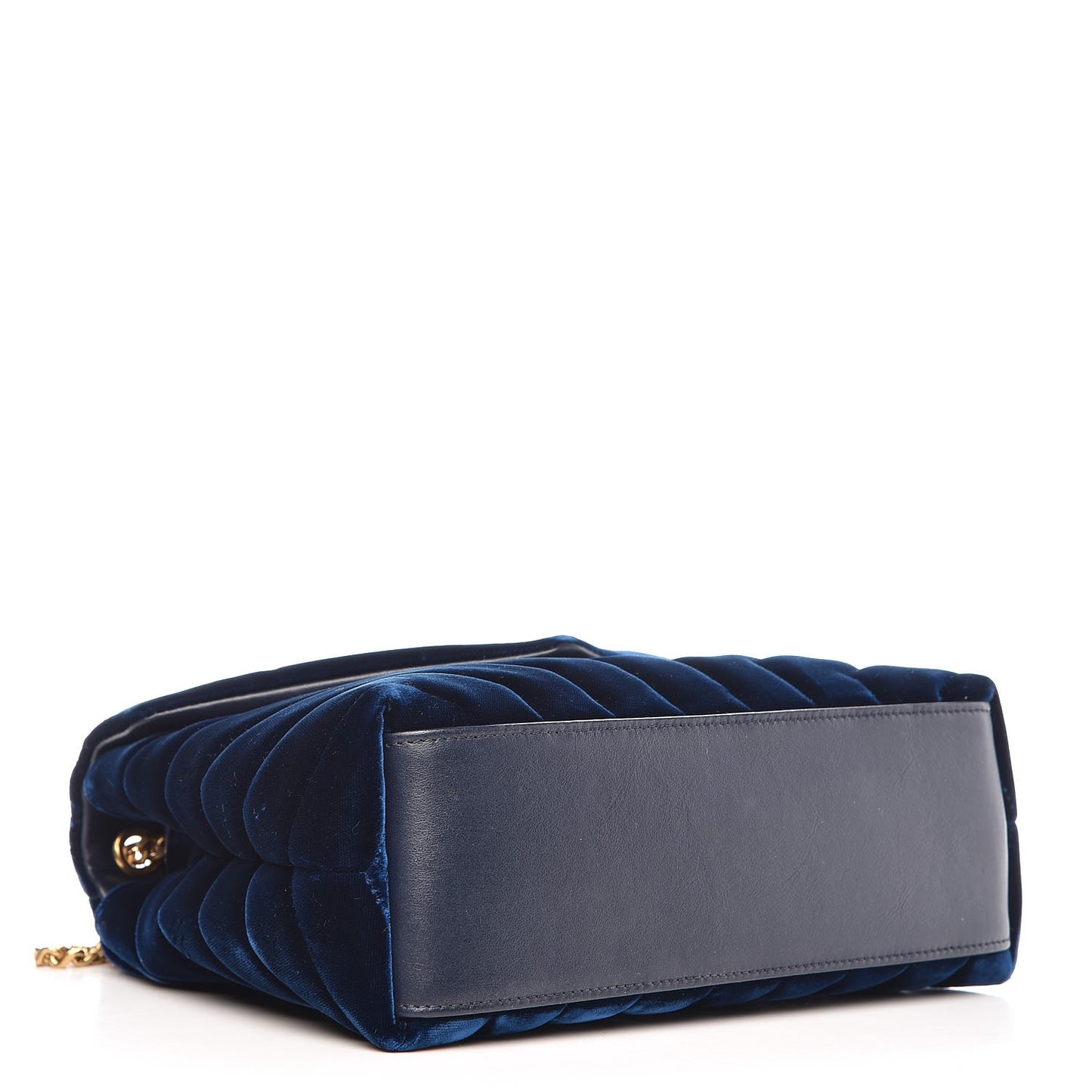 Velvet Y Quilted Monogram Small Loulou Chain Satchel Medium Blue