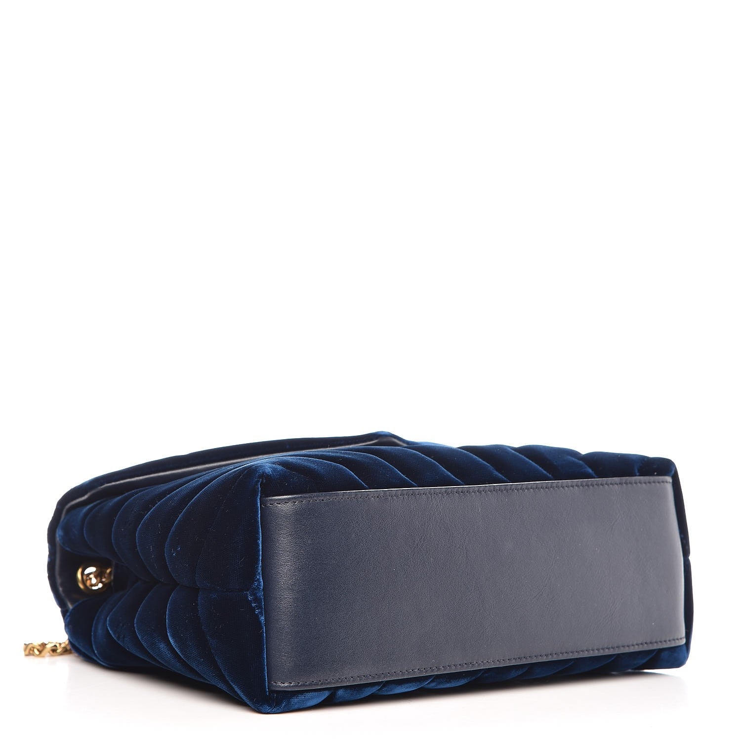 Saint Laurent Velvet Y Quilted Monogram Small Loulou Chain Satchel Medium Blue 5 of 7