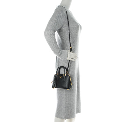 Prada Saffiano Lux Mini Promenade Tote Black 2 of 8
