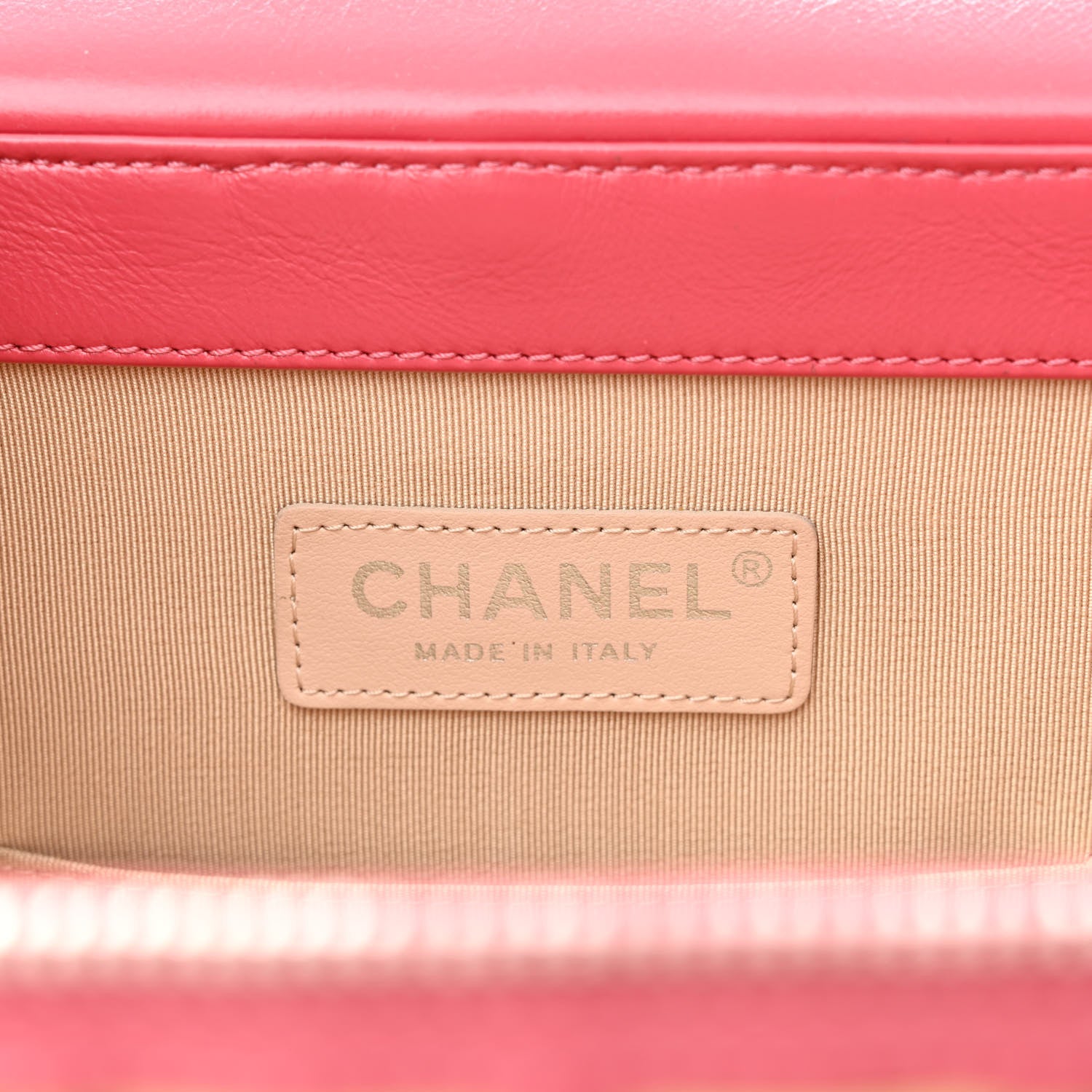 Chanel Glazed Calfskin Raffia Vanity Case Bag Pink 6 of 10