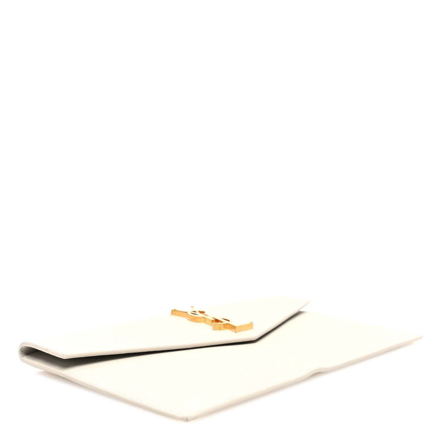 Saint Laurent Grain De Poudre Uptown Pouch Blanc Vintage 4 of 8