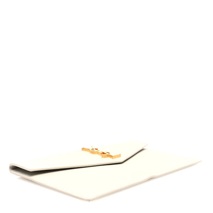 Saint Laurent Grain De Poudre Uptown Pouch Blanc Vintage 4 of 8