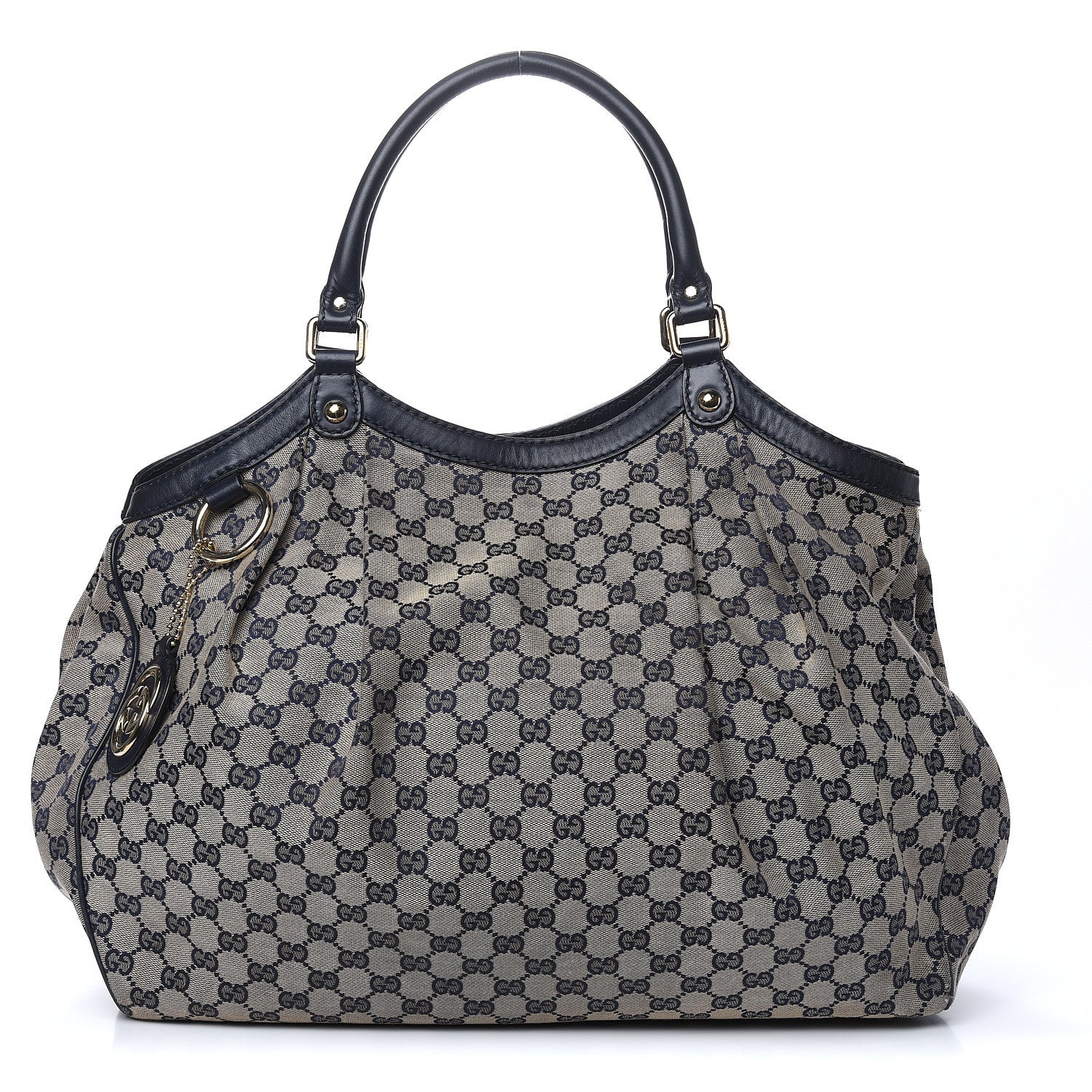 Gucci Monogram Calfskin Large Sukey Tote Beige Blue 1 of 18