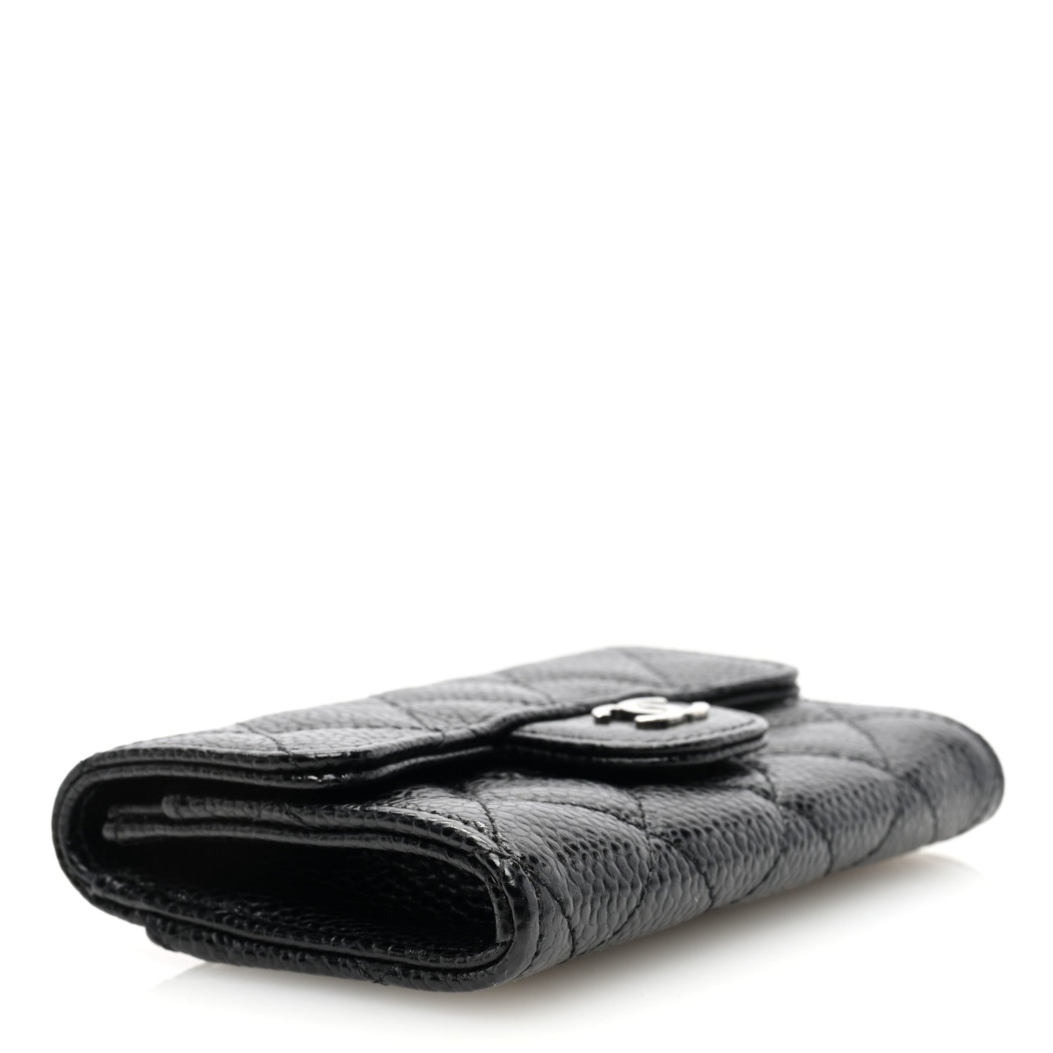 Chanel Caviar Quilted Flap Card Holder Wallet Black 4 of 7
