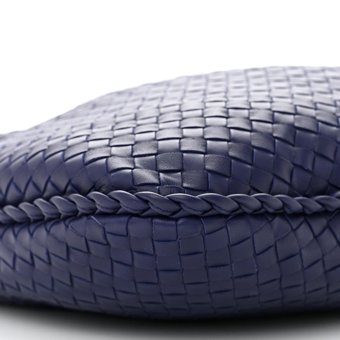 Nappa Intrecciato Large Veneta Hobo Sapphire