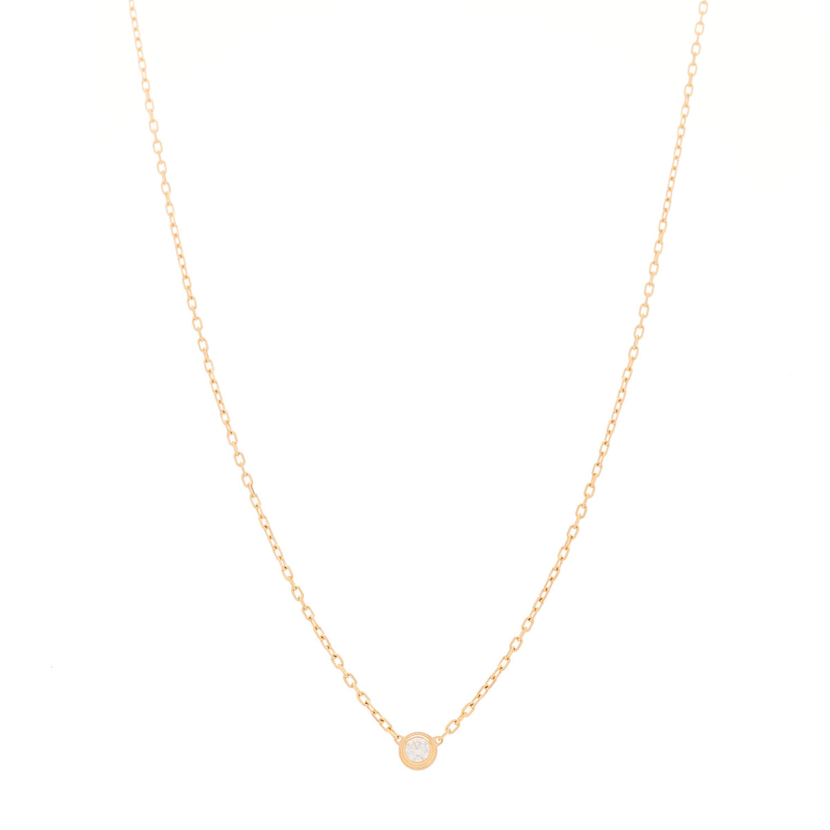 18K Pink Gold Diamond SM D'Amour Pendant Necklace