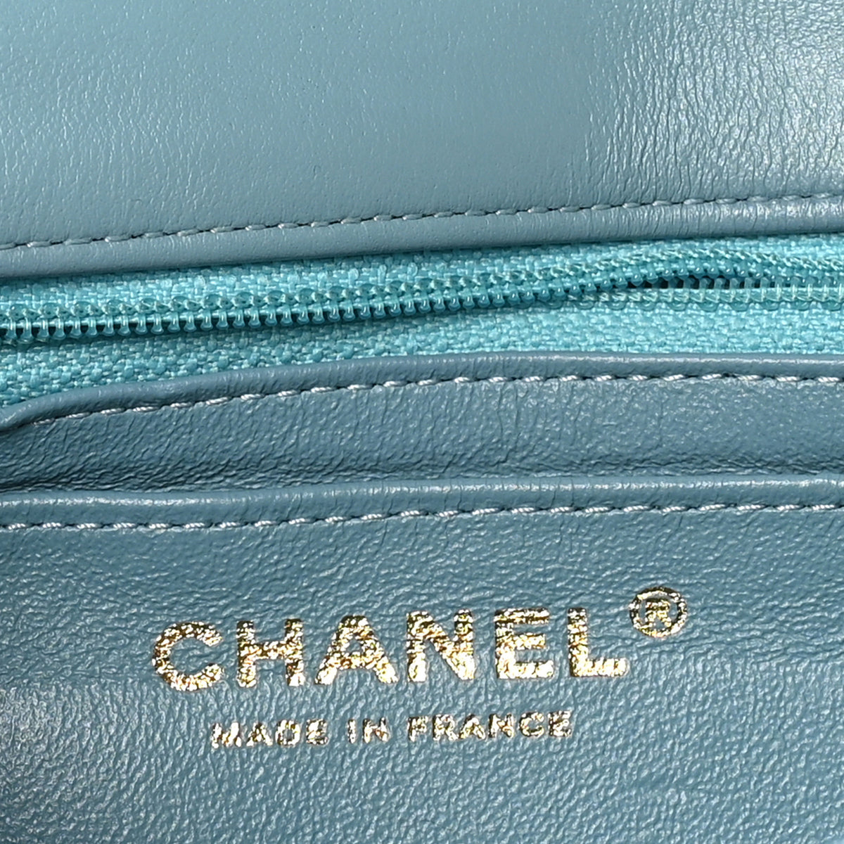 Chanel Tweed Quilted Mini Rectangular Flap Blue Multicolor 5 of 10