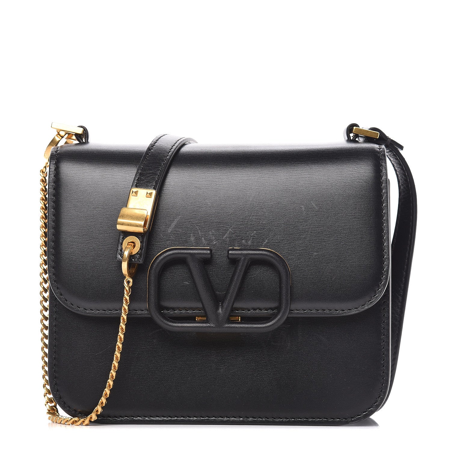 Valentino Garavani Smooth Calfskin Small VSling Shoulder Bag Black 1 of 15