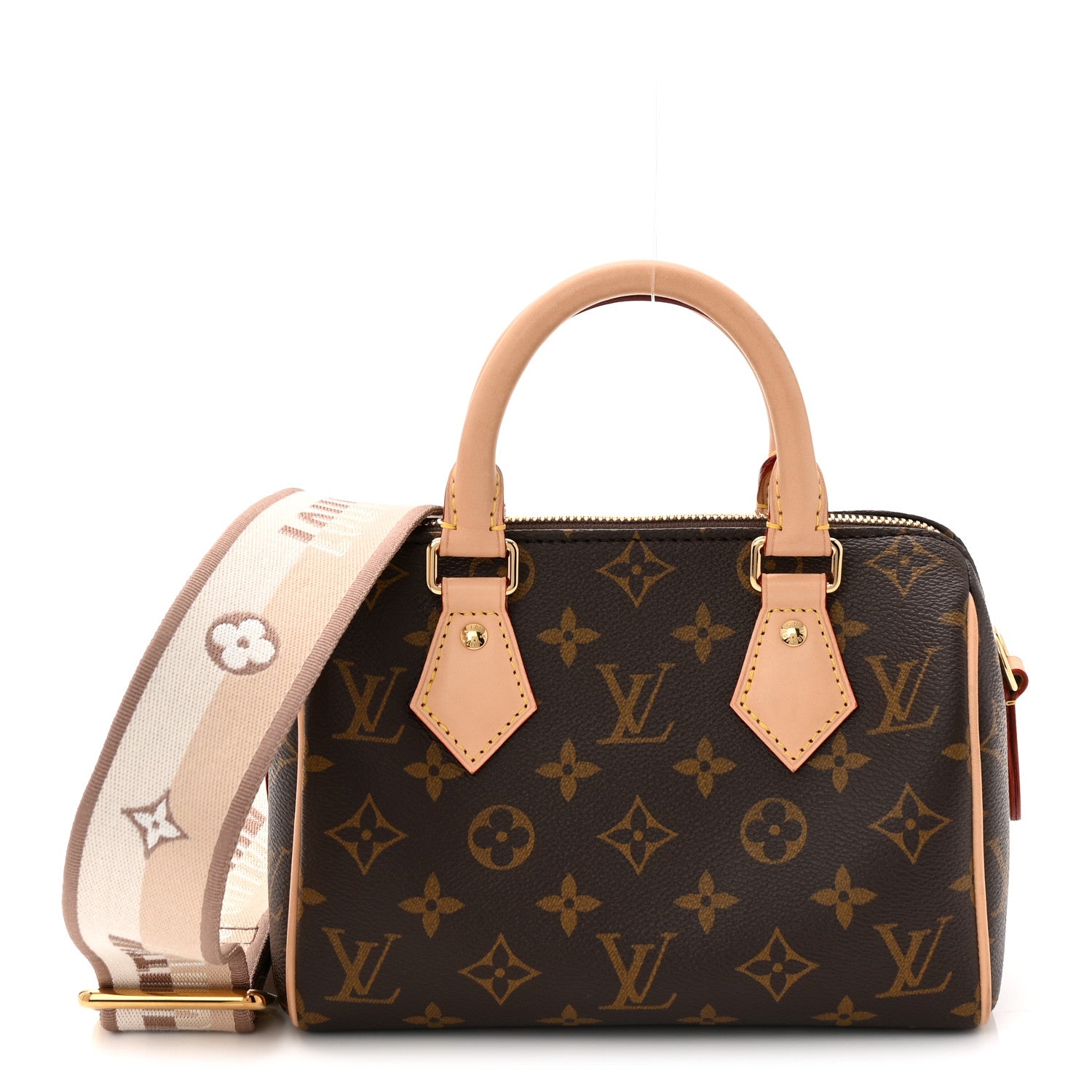 Louis Vuitton Monogram Speedy Bandouliere 20 Beige 1 of 12