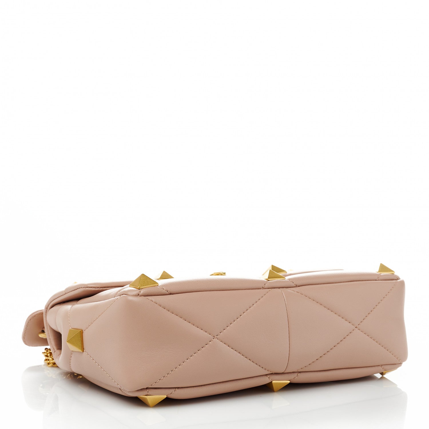 Valentino Garavani Nappa Large Roman Stud Shoulder Bag Rose Cannelle 4 of 9