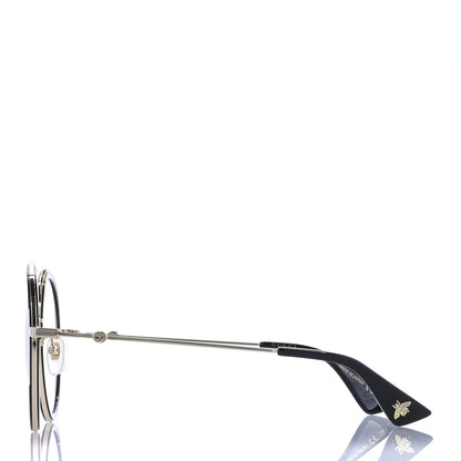 Gucci Round Frame Sunglasses GG0061S Black White 3 of 8