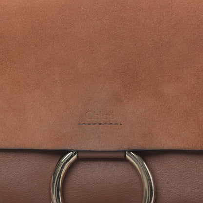 Chloe Suede Calfskin Small Faye Shoulder Bag Tobacco 8 of 14