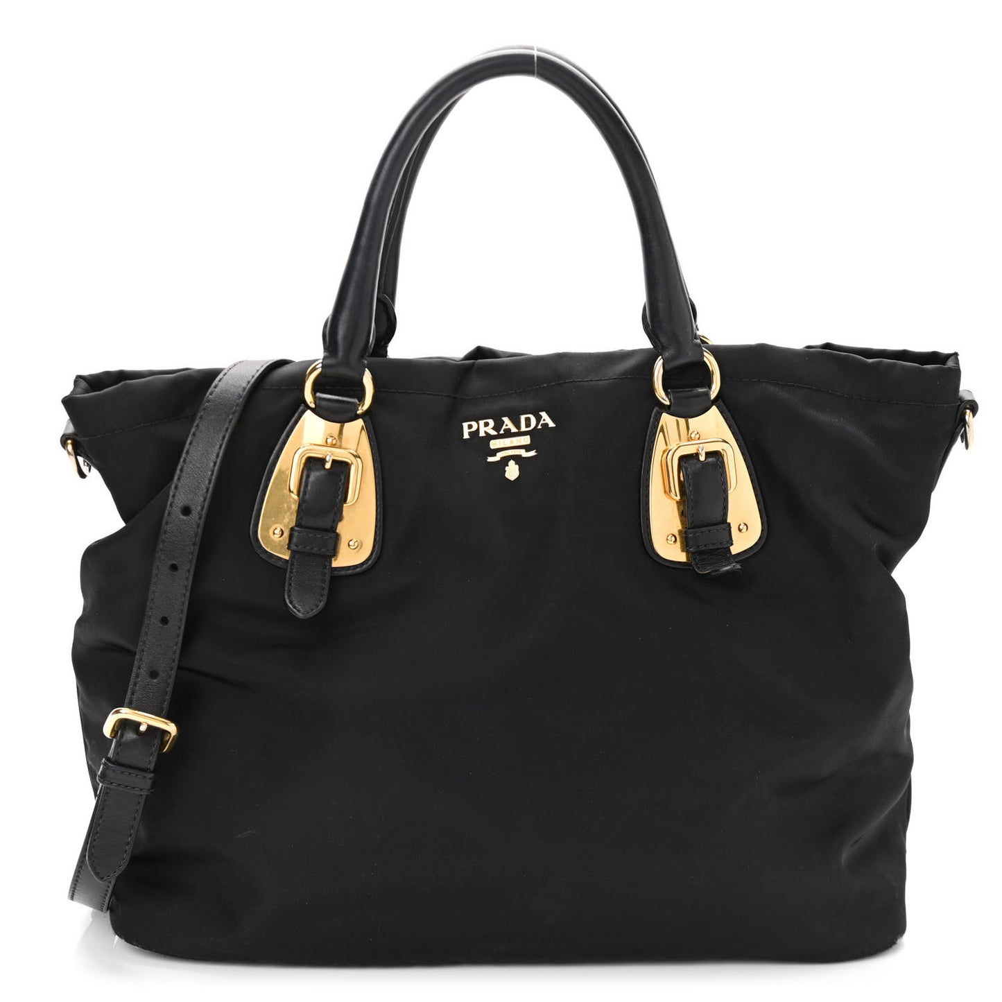 Tessuto Nylon Gaufre Tote Black
