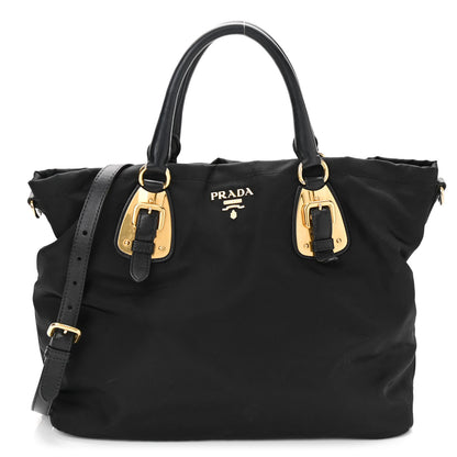 Prada Tessuto Nylon Gaufre Tote Black 1 of 11