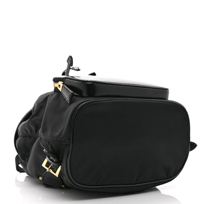 Prada Re-Nylon Tessuto Brushed Calfskin Backpack Black 4 of 11