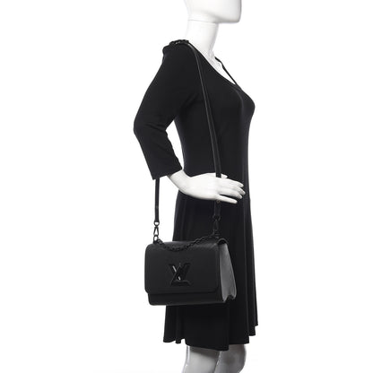 Louis Vuitton Epi Twist Shoulder Bag MM Matte Black 2 of 10