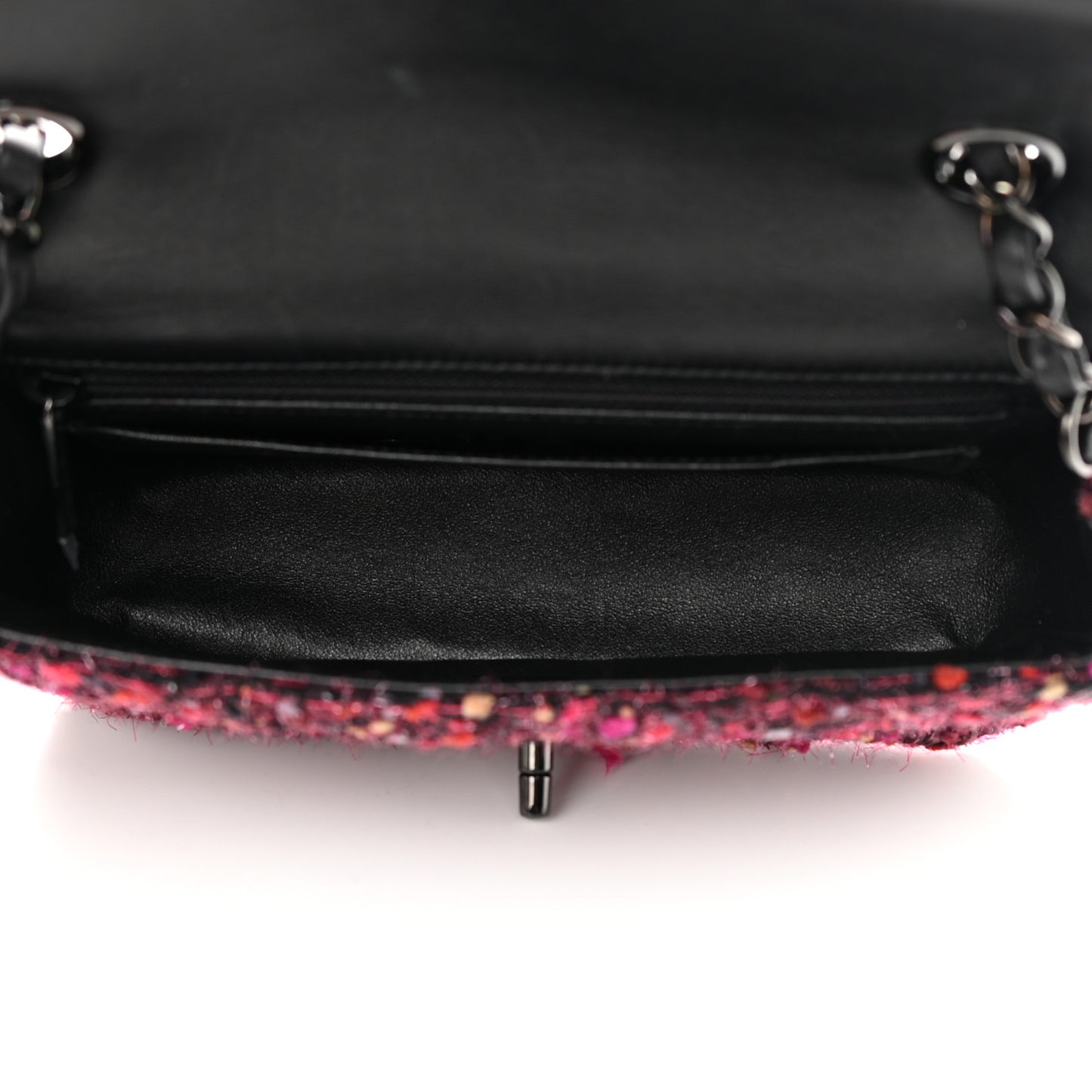 Tweed Quilted Mini Rectangular Flap Pink Multicolor