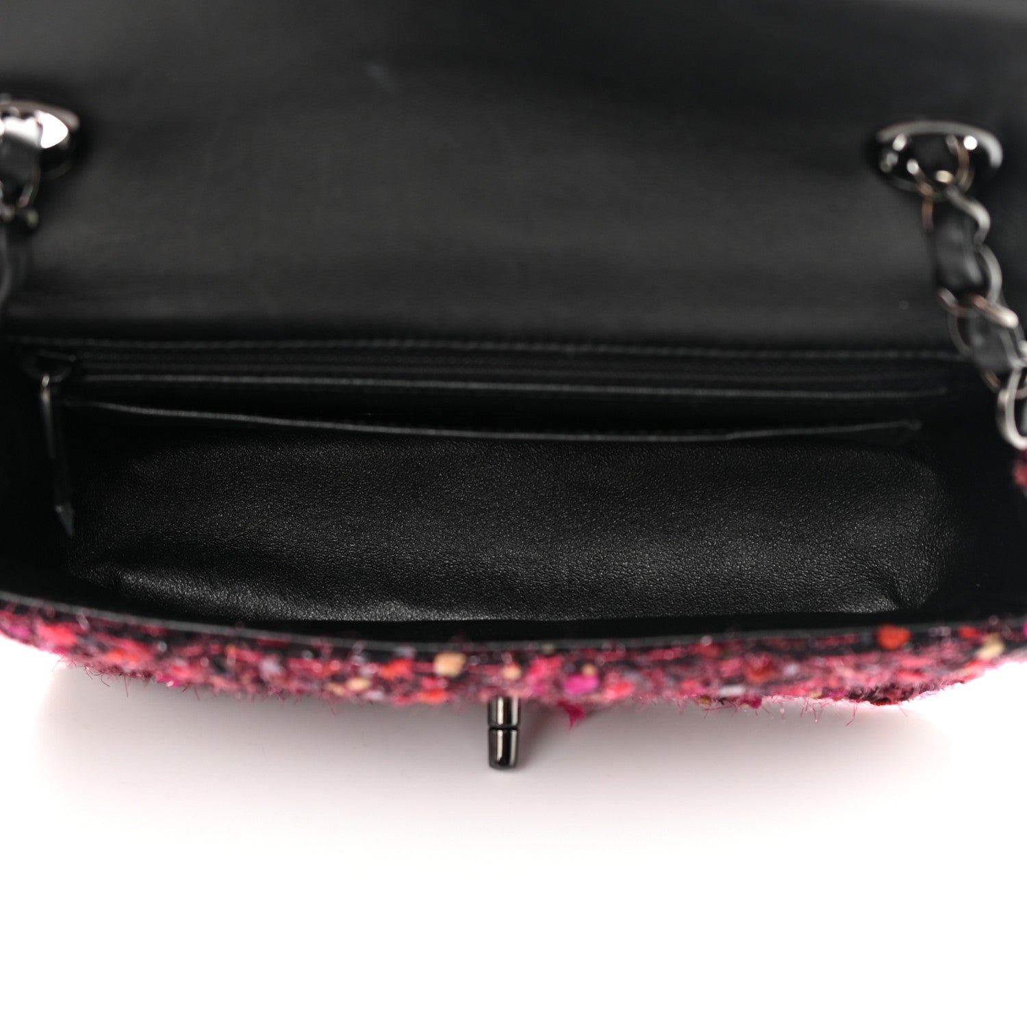 Chanel Tweed Quilted Mini Rectangular Flap Pink Multicolor 4 of 11