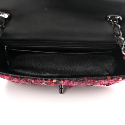 Chanel Tweed Quilted Mini Rectangular Flap Pink Multicolor 4 of 11