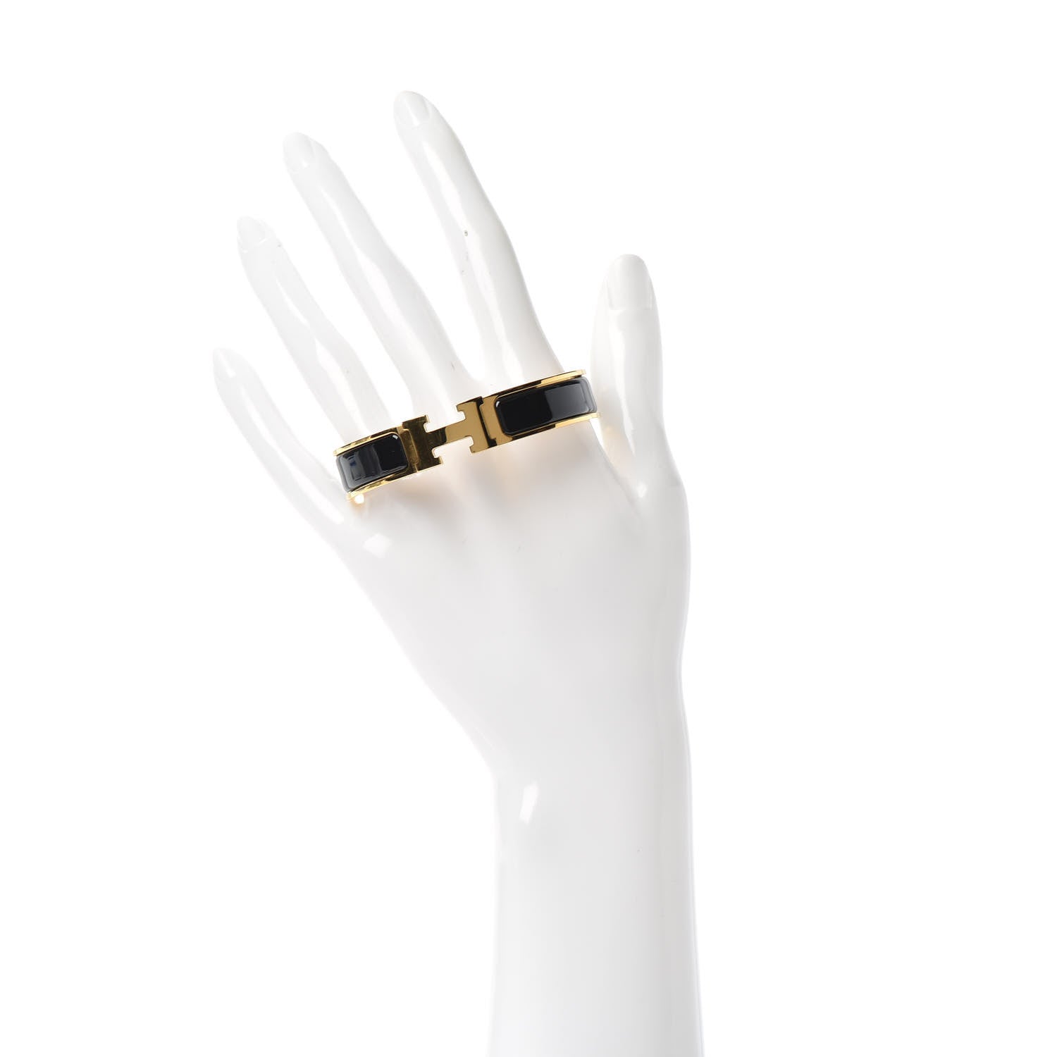 Hermes Enamel Narrow Clic Clac H Bracelet PM Black 2 of 4