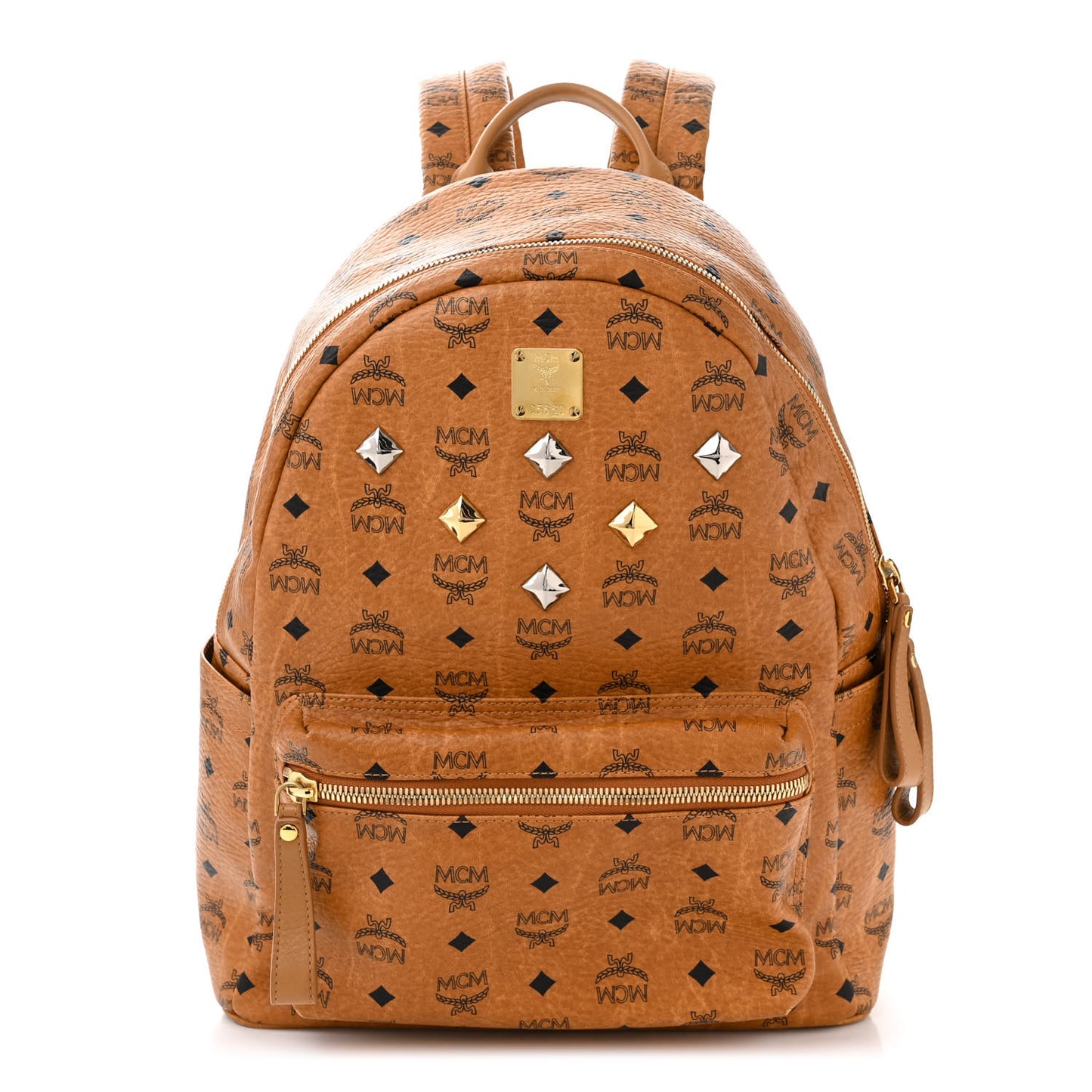 Visetos Medium Sprinkle Stud Stark Backpack Cognac