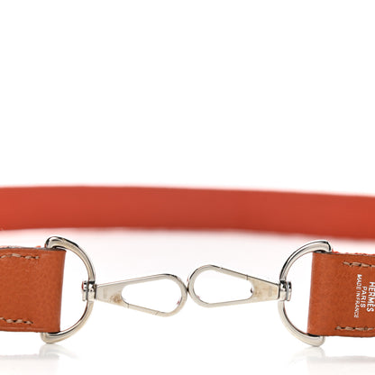 Hermes Toile Taurillon Clemence Shoulder Strap Potiron 4 of 5