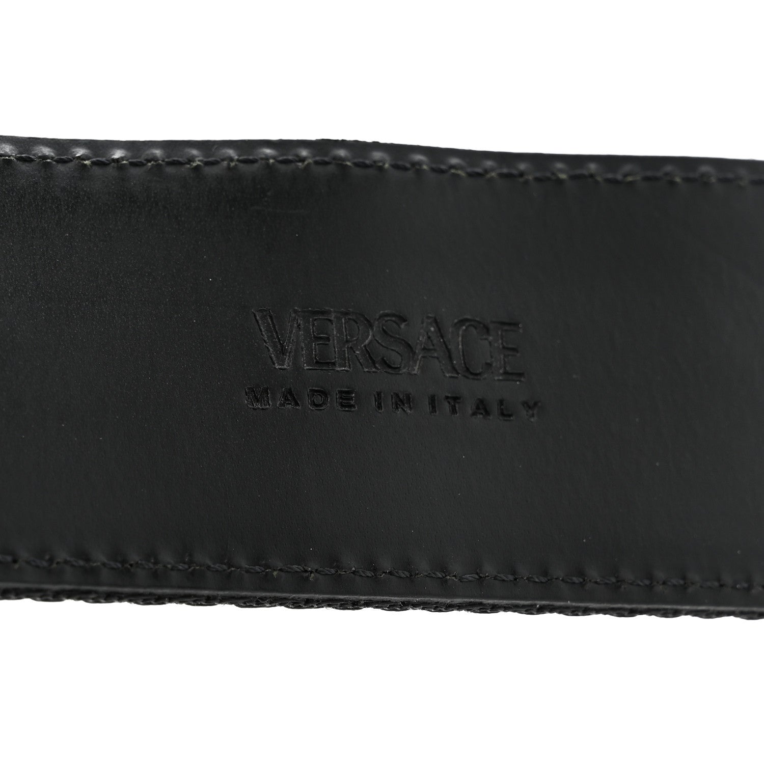 Versace Calfskin Canvas La Medusa Belt 95 38 Black 4 of 6