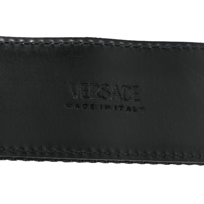 Versace Calfskin Canvas La Medusa Belt 95 38 Black 4 of 6