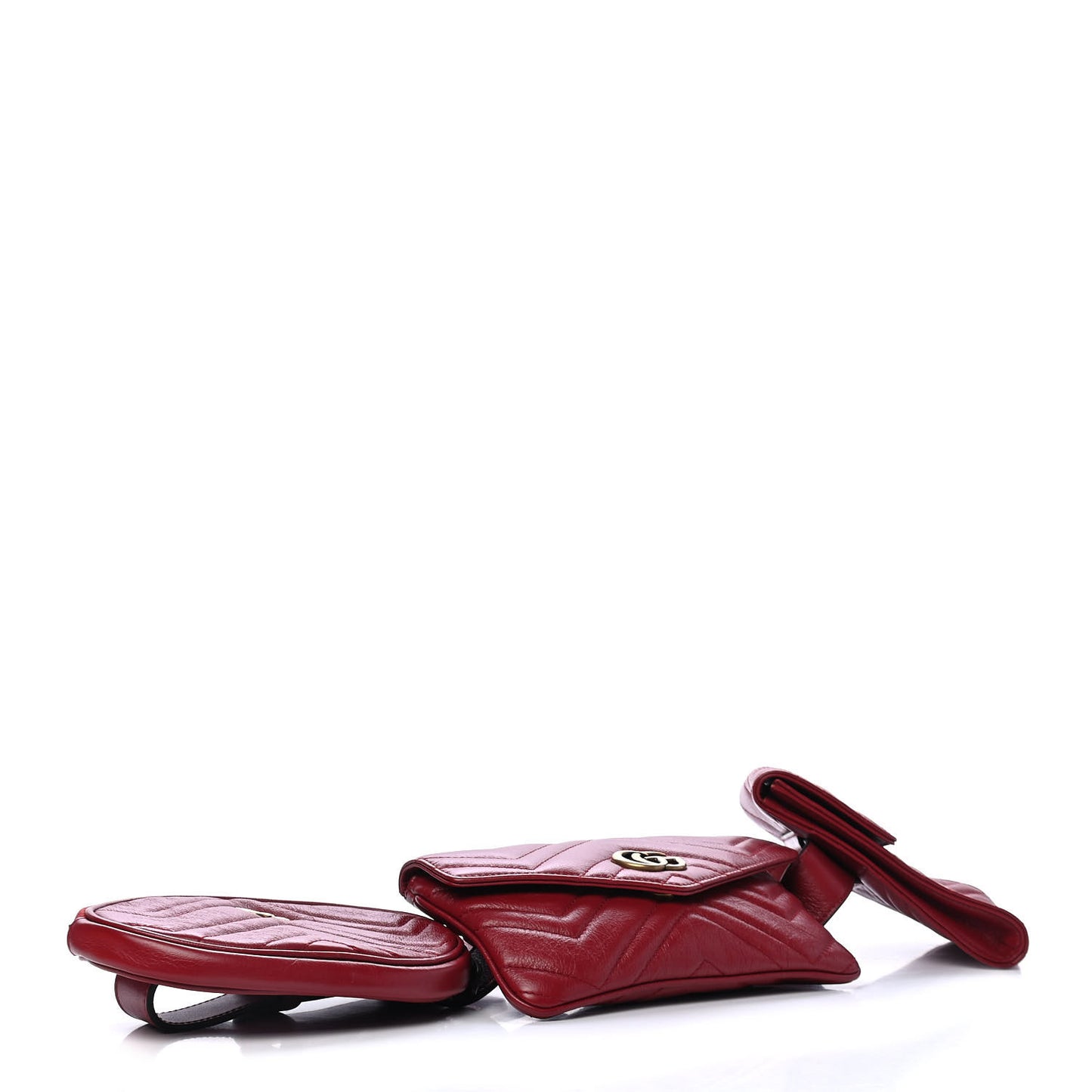 Azalea Calfskin Matelasse GG Marmont Multi Belt Bag 85 34 Romantic Cerise