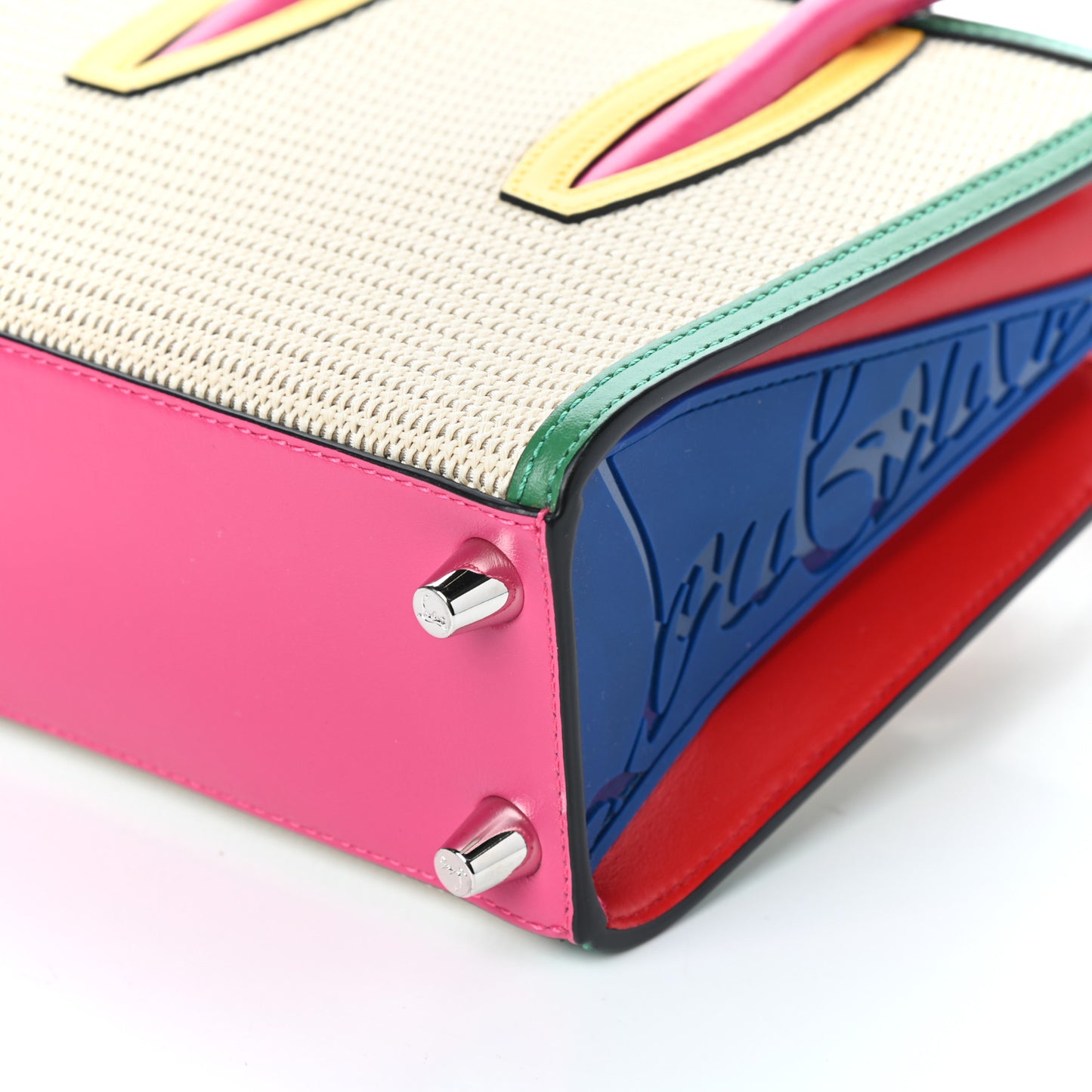 Canvas Calfskin Mini Tresse Paloma Multicolor