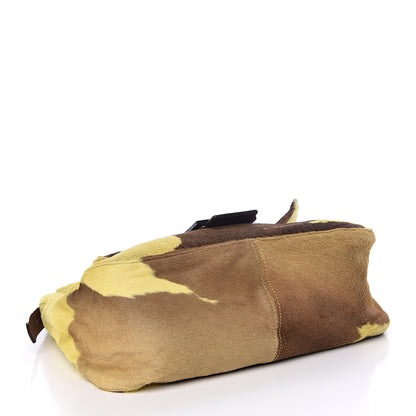 Fendi Calf Hair Mama Baguette Yellow Brown 4 of 18