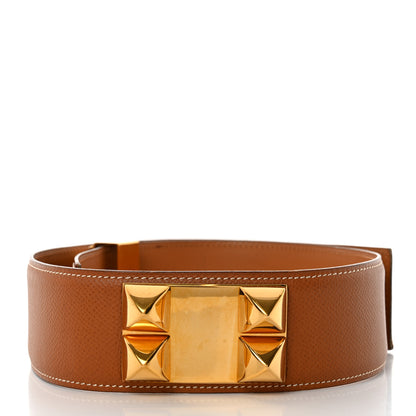 Hermes Courchevel Collier De Chien CDC Belt 66 Gold 2 of 9