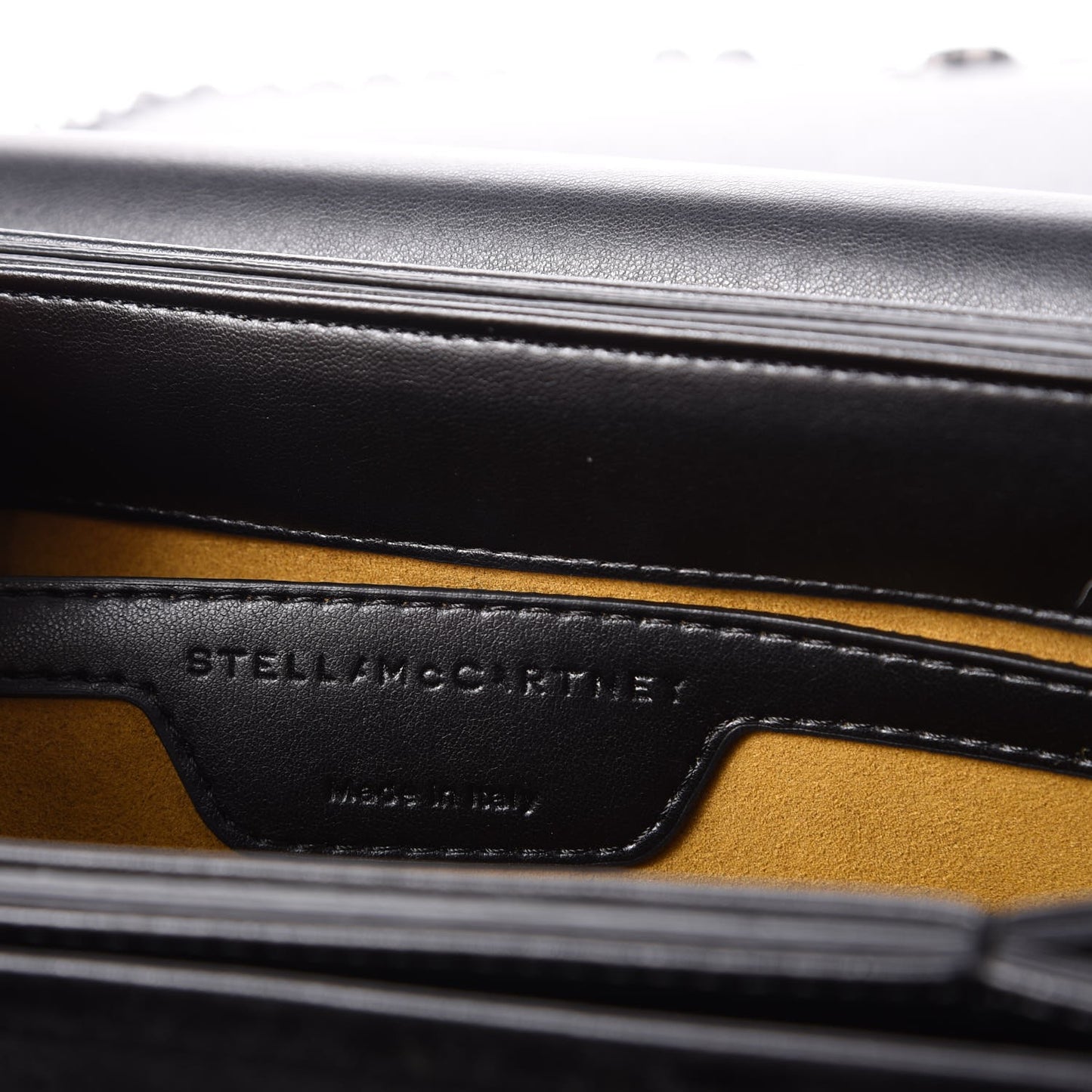 Velvet Effect Medium Falabella Box Shoulder Bag Black