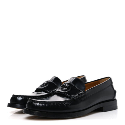 Gucci Millennial Ribot Cut Out Interlocking G Loafers 39.5 Black 4 of 10