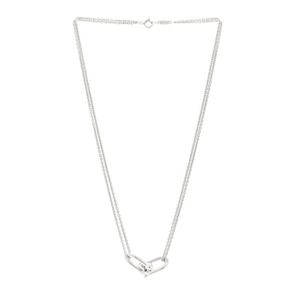 Tiffany Sterling Silver Double HardWear Link Pendant Necklace 3 of 5