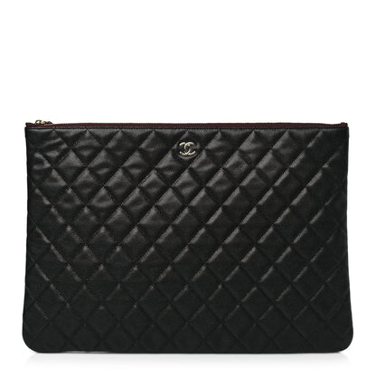 Chanel Caviar Quilted Large Cosmetic Case Black 1 of 10