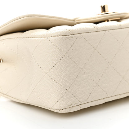 Chanel Caviar Quilted Mini Rectangular Flap White 9 of 13