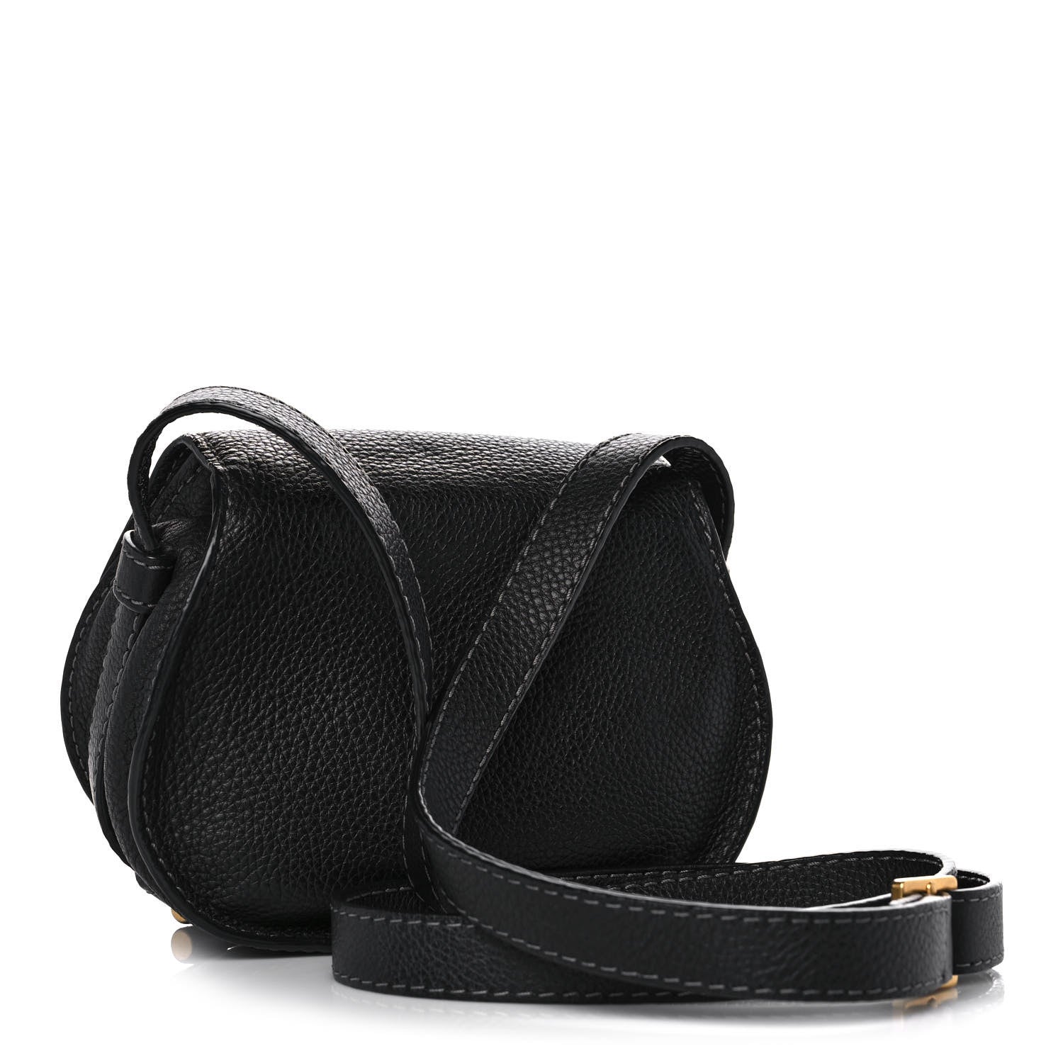 Chloe Calfskin Mini Marcie Round Crossbody Bag Black 3 of 10