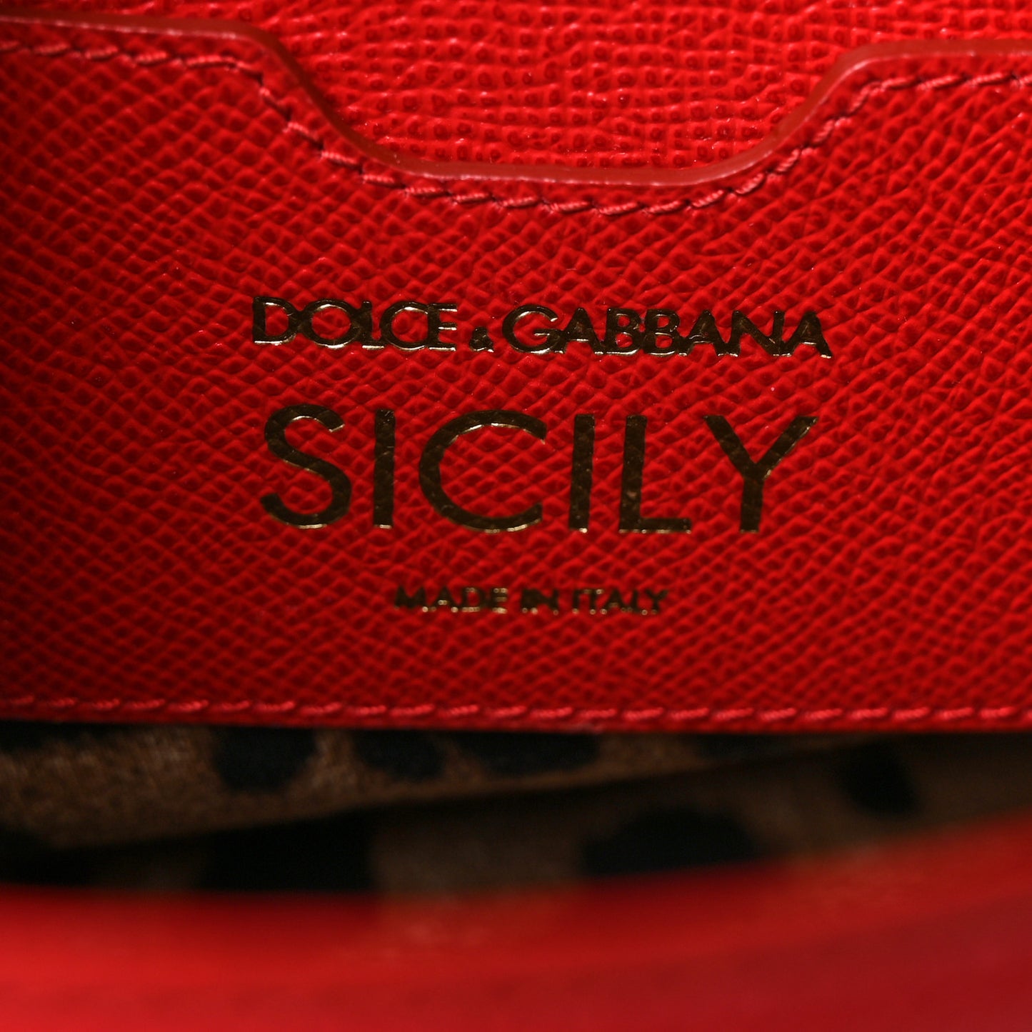 DOLCE &amp; GABBANA Dauphine Love Studded Medium Miss Sicily Satchel Red