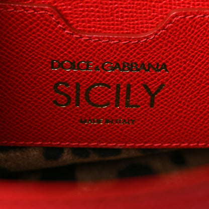 Dolce & Gabbana DOLCE &amp; GABBANA Dauphine Love Studded Medium Miss Sicily Satchel Red 6 of 9