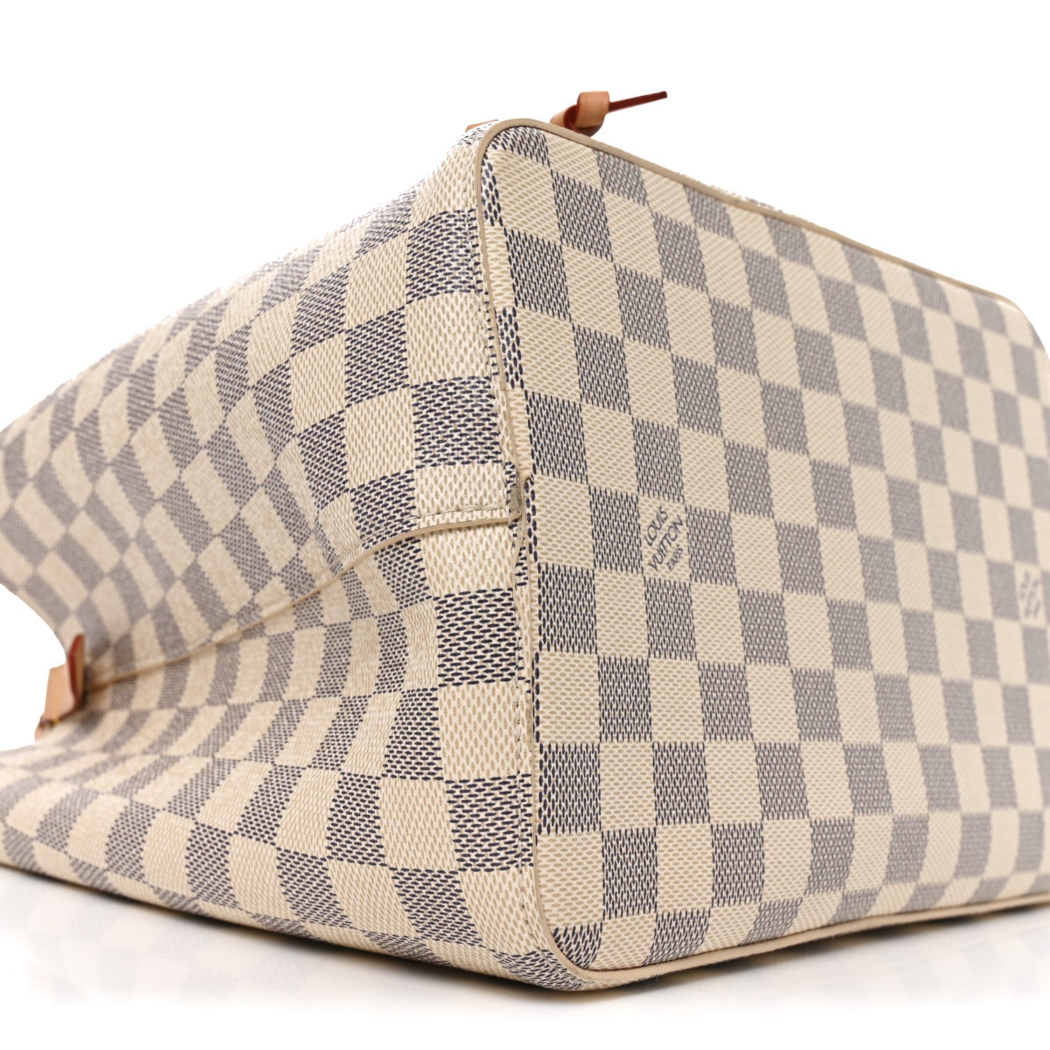 Louis Vuitton Damier Azur Braided Neonoe MM Peach Cream 8 of 9