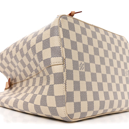 Louis Vuitton Damier Azur Braided Neonoe MM Peach Cream 8 of 9