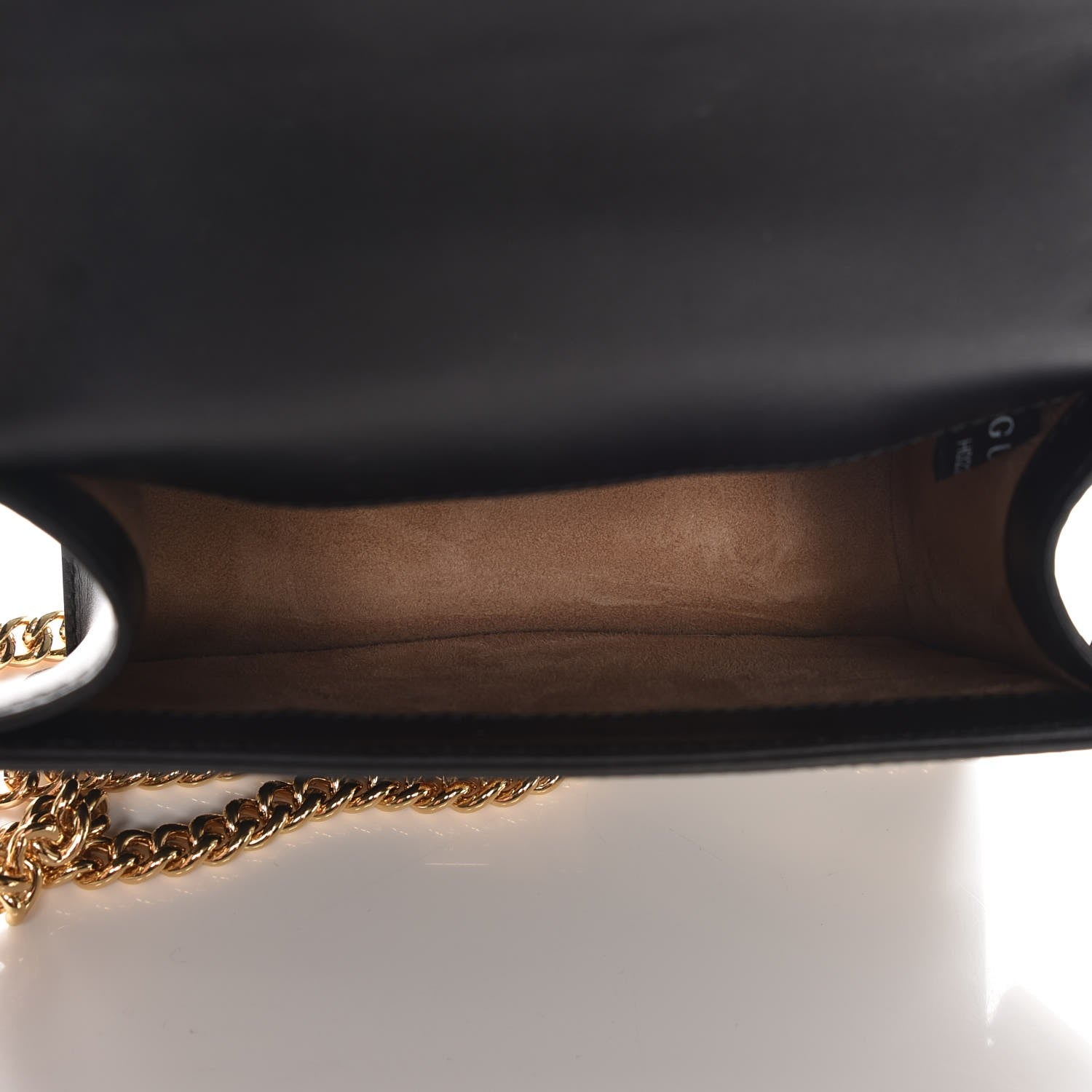 Gucci Calfskin Mini Sylvie Chain Shoulder Bag Black 5 of 7