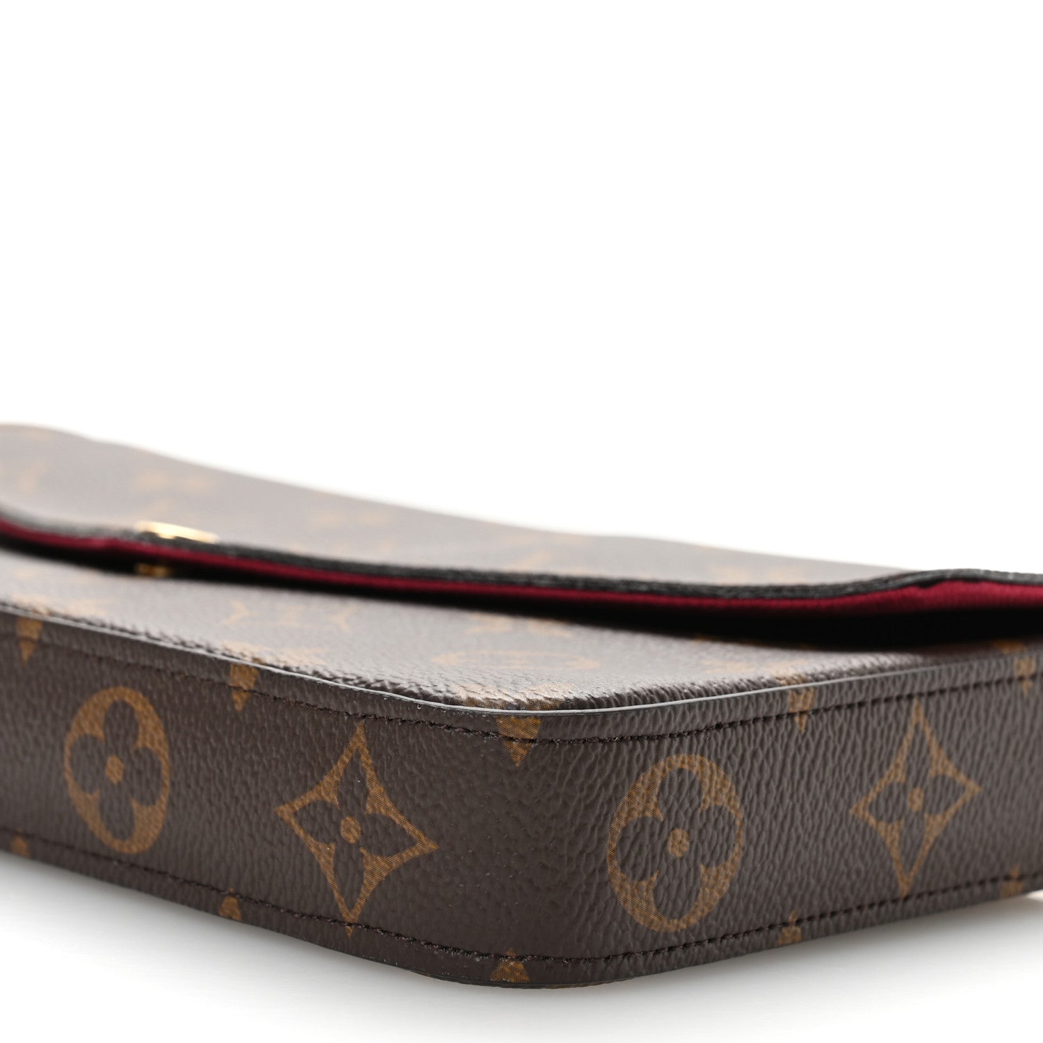 Louis Vuitton Monogram Pochette Felicie Chain Wallet Fuchsia 10 of 11