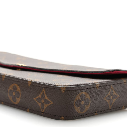 Louis Vuitton Monogram Pochette Felicie Chain Wallet Fuchsia 10 of 11