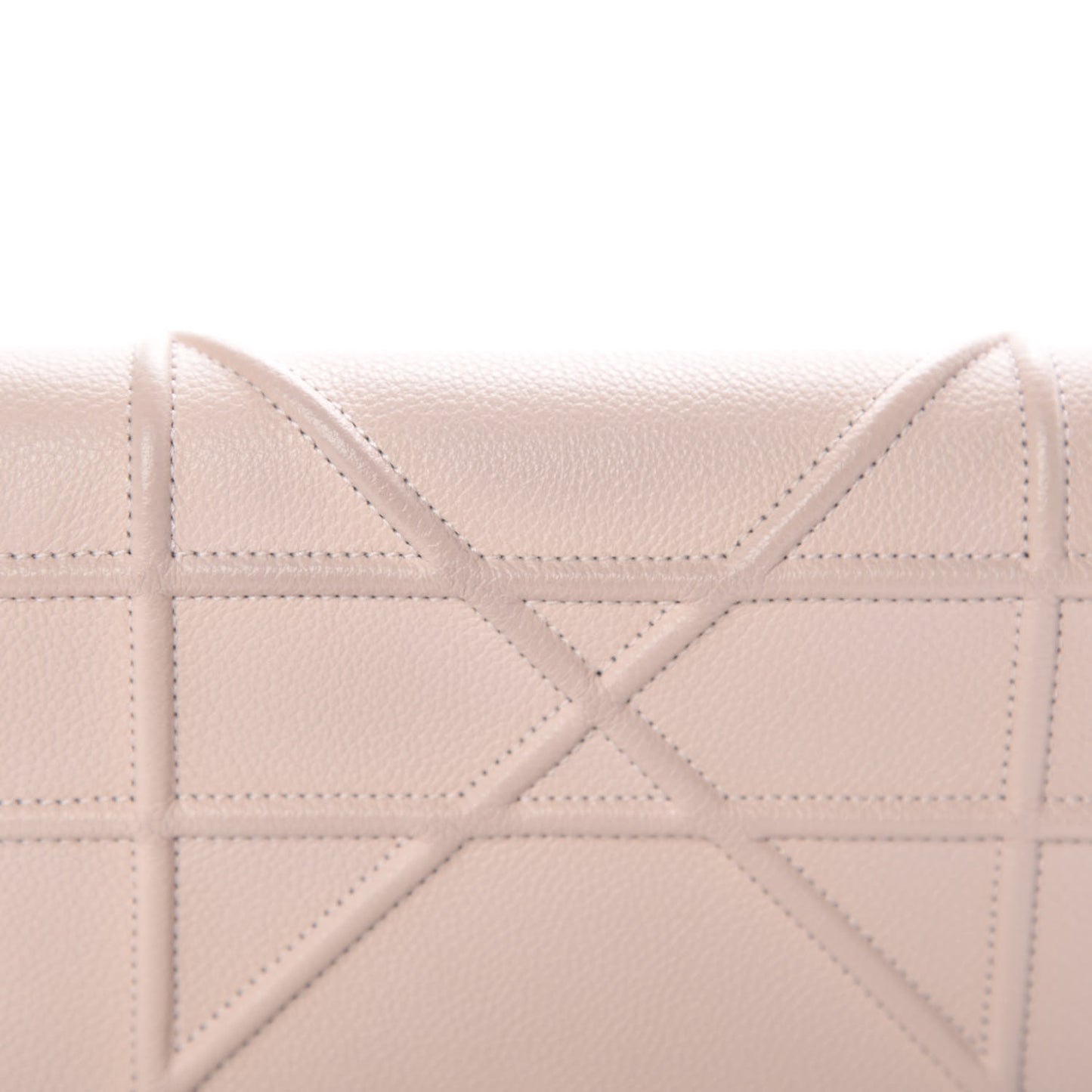 Grained Calfskin Diorama Wallet on Chain Pouch Nude