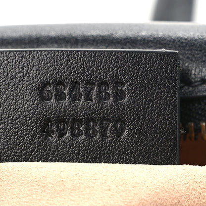 Gucci Calfskin Matelasse Mini GG Marmont Chain Shoulder Bag Black 7 of 9