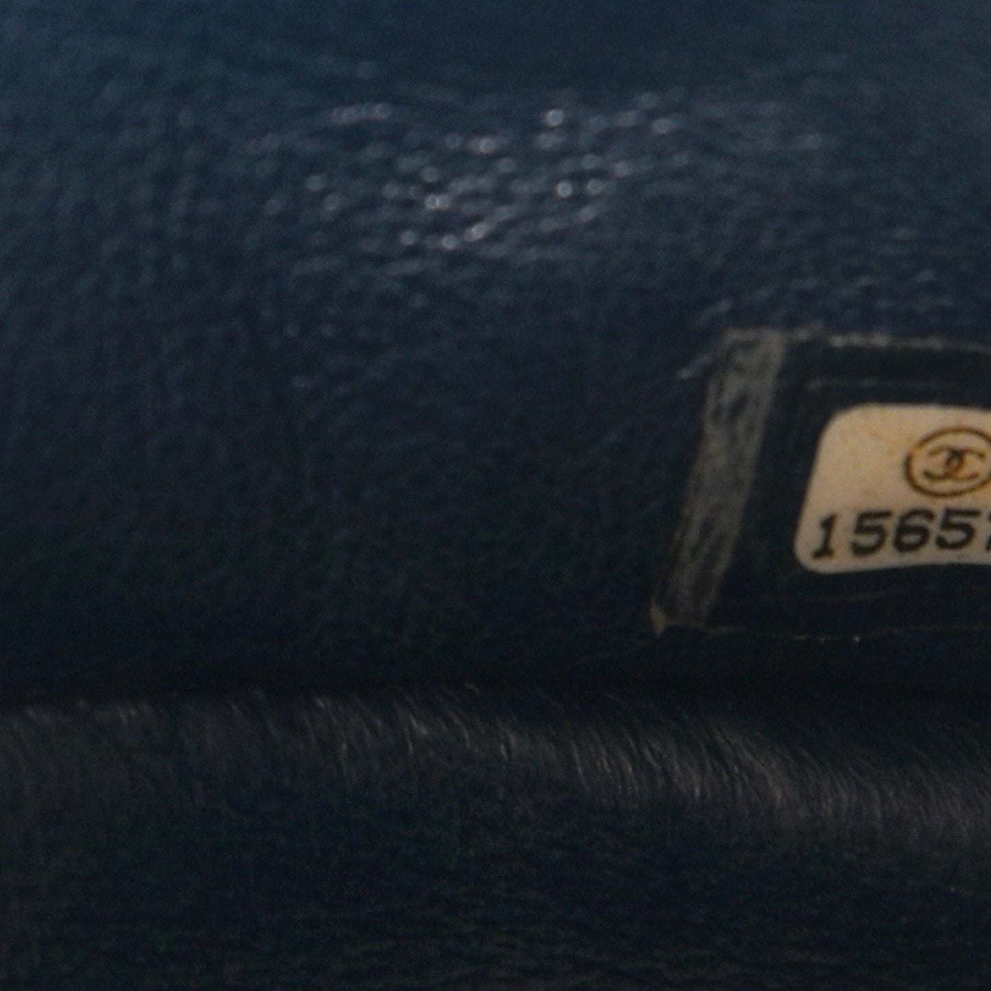 Caviar Quilted Jumbo Double Flap Navy Blue