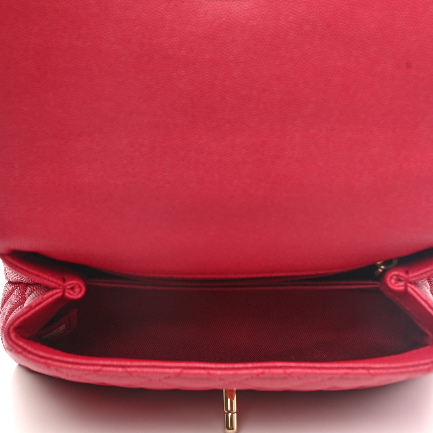Chanel Caviar Quilted Mini Coco Handle Flap Dark Pink 5 of 9